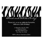 Invitaciones blancos y negros contemporáneas del f anuncio