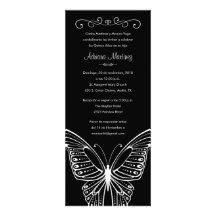 Invitaciones blancos y negros de Quinceanera de la Invitación Personalizada