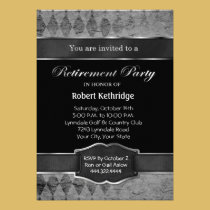 Invitaciones clásicas grises del fiesta de retiro  invitaciones