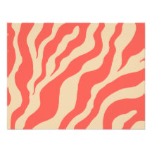 Invitaciones coralinas del estampado de zebra comunicado personalizado
