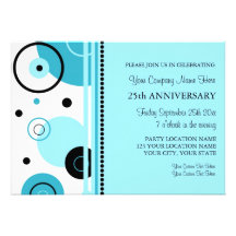 Invitaciones corporativas de la fiesta de aniversa comunicado