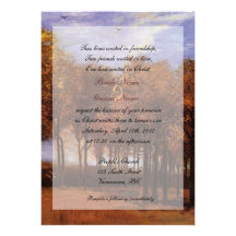 Invitaciones cristianas del boda de la caída de la anuncio personalizado