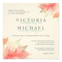 Invitaciones cuadradas florales anaranjadas del bo anuncios  