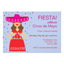 Invitaciones de Cinco de Mayo Invitaciones Personalizada