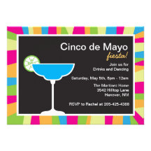 Invitaciones de Cinco de Mayo Margarita Invitaciones Personales