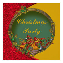 Invitaciones de encargo de la fiesta de Navidad Anuncio Personalizado