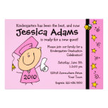 Invitaciones de encargo de la graduación del chica anuncio personalizado