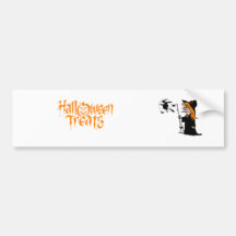 invitaciones de Halloween Etiqueta De Parachoque