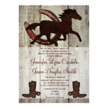 Invitaciones de herradura del boda del caballo de  invitación