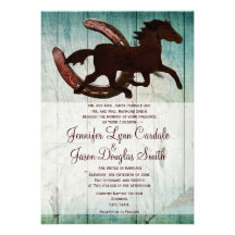 Invitaciones de herradura del boda del país del ca anuncios  