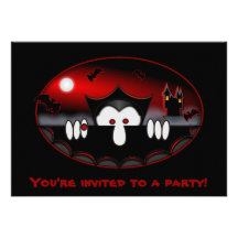 Invitaciones de Kilroy del vampiro Anuncios Personalizados