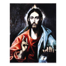 Invitaciones de la bendición de El Greco Cristo Comunicados