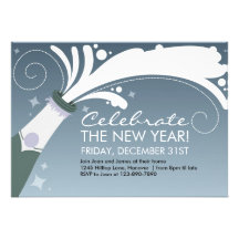Invitaciones de la celebración de Champán Anuncio Personalizado