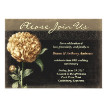 invitaciones de la celebración del aniversario de  comunicados personalizados