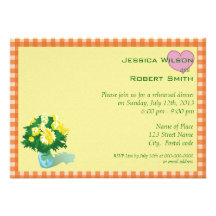 invitaciones de la cena del ensayo del boda anuncio personalizado