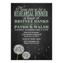 Invitaciones de la cena del ensayo del diente de l comunicado personal  