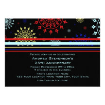 Invitaciones de la fiesta de aniversario del emple invitaciones personalizada