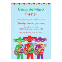 Invitaciones de la fiesta de Cinco de Mayo Invitaciones Personalizada