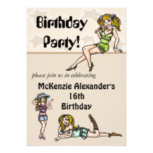 Invitaciones de la fiesta de cumpleaños de los chi comunicados personales 