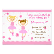 Invitaciones de la fiesta de cumpleaños del bailar invitacion personal 