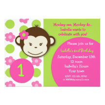 Invitaciones de la fiesta de cumpleaños del chica  comunicado personalizado