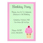 Invitaciones de la fiesta de cumpleaños del cono d comunicado