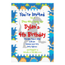 Invitaciones de la fiesta de cumpleaños del dinosa comunicado