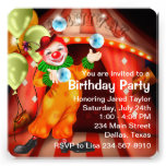 Invitaciones de la fiesta de cumpleaños del payaso comunicado