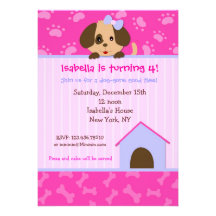 Invitaciones de la fiesta de cumpleaños del perro  anuncio