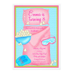 Invitaciones de la fiesta de pijamas de las palomi invitación personalizada