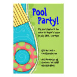 Invitaciones de la fiesta en la piscina invitacion personalizada