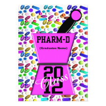Invitaciones de la graduación de Pharm-D de la div Anuncio
