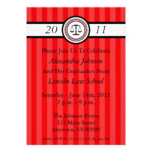 Invitaciones de la graduación del colegio de aboga comunicados