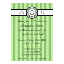 Invitaciones de la graduación del colegio de aboga comunicado