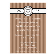 Invitaciones de la graduación del colegio de aboga invitación