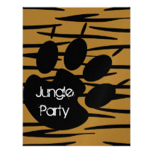 Invitaciones de la impresión del tigre anuncio