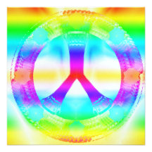 Invitaciones de la Paz-Hacia fuera del Hippie Invitacion Personalizada