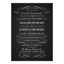 Invitaciones de la pizarra del boda de la tipograf comunicado