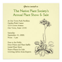 Invitaciones de la planta carnívora anuncio personalizado