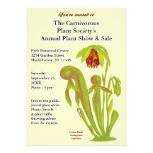 Invitaciones de la planta carnívora anuncios personalizados