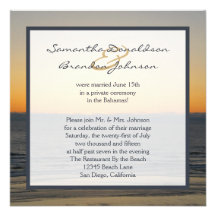 Invitaciones de la recepción nupcial solamente anuncio