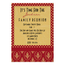 Invitaciones de la reunión de familia comunicado personalizado