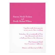 Invitaciones de la simplicidad comunicado personalizado