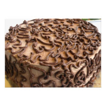 Invitaciones de la torta de chocolate anuncios personalizados