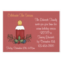 Invitaciones de la vela del navidad anuncio