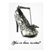 Invitaciones de los tacones altos comunicado personalizado