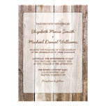 Invitaciones de madera del boda del granero rústic comunicado