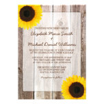 Invitaciones de madera del boda del granero rústic comunicados