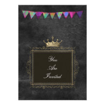 Invitaciones de oro del boda de la corona invitacion personal 