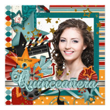 Invitaciones de Quinceanera de la estrella de cine Comunicados Personales